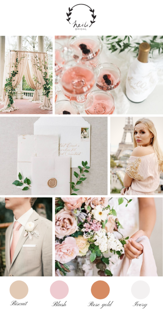 Paris Blush And Rose Gold Wedding Inspiration - Heili Bridal